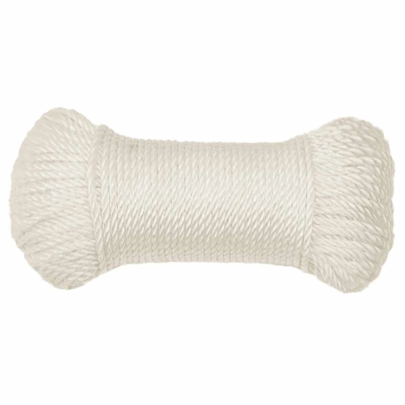 vidaXL darba virve, balta, 6 mm, 100 m, polipropilēns
