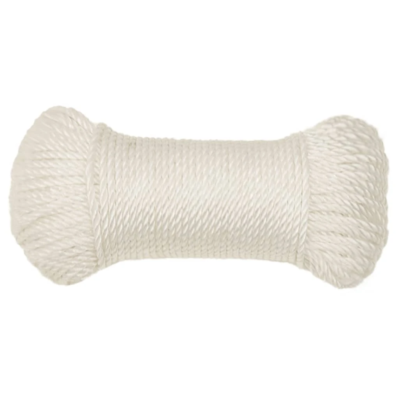 vidaXL darba virve, balta, 8 mm, 25 m, polipropilēns