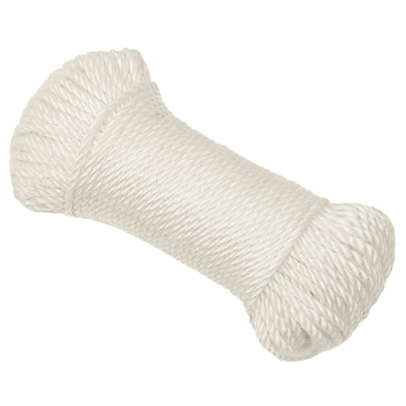 vidaXL darba virve, balta, 8 mm, 25 m, polipropilēns