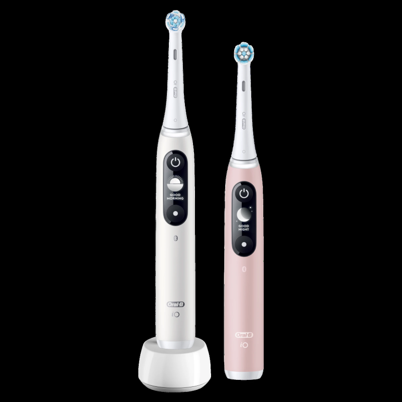 iOM6d.2I6.1 Oral-B iO6 Duo Pack Elektriskā Zobu Birste White + Pink Sand Extra Handle