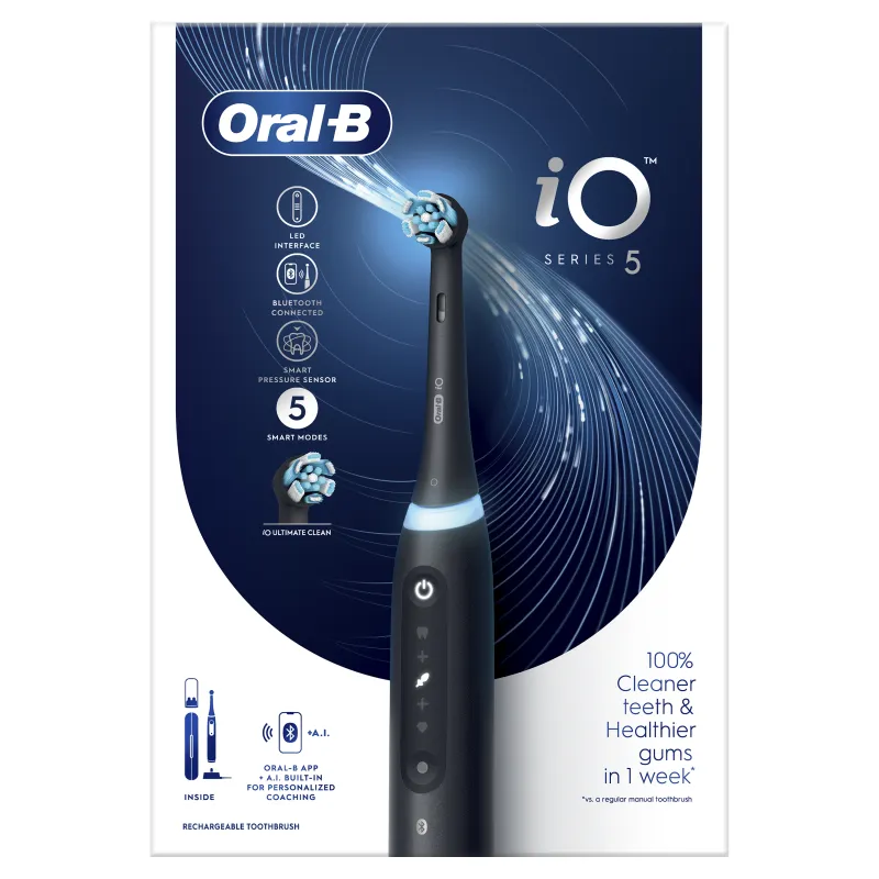 iOG5.1B6.2DK Oral-B iO5 Elektriskā Zobu Birste Matt Black
