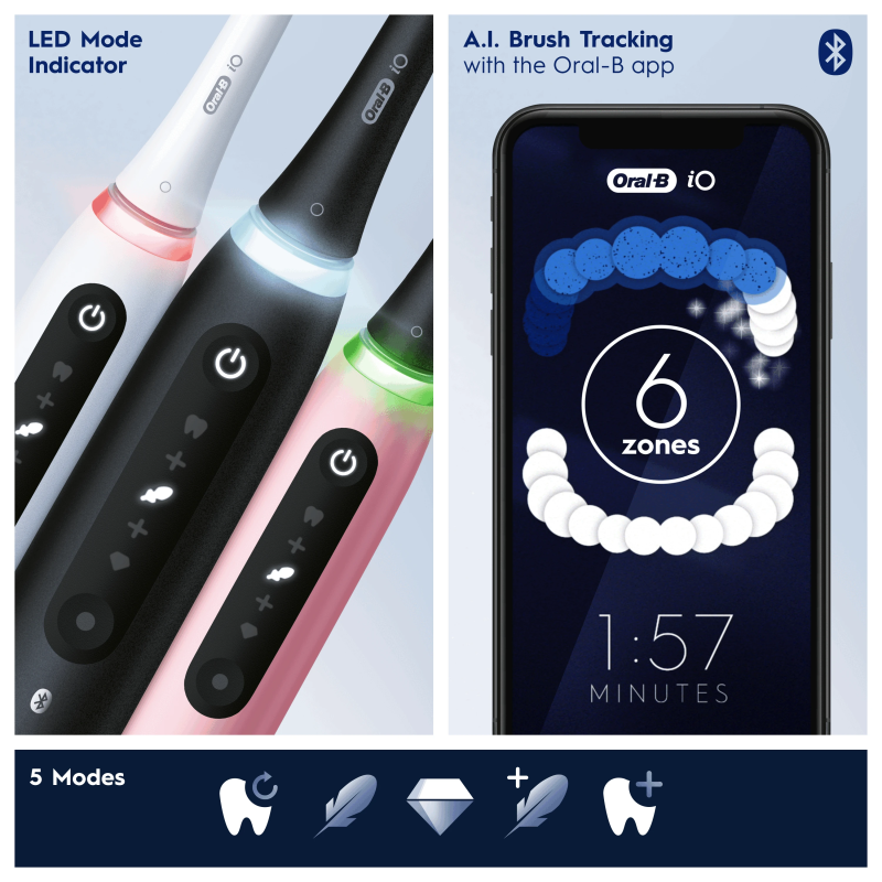 iOG5.1B6.2DK Oral-B iO5 Elektriskā Zobu Birste Matt Black