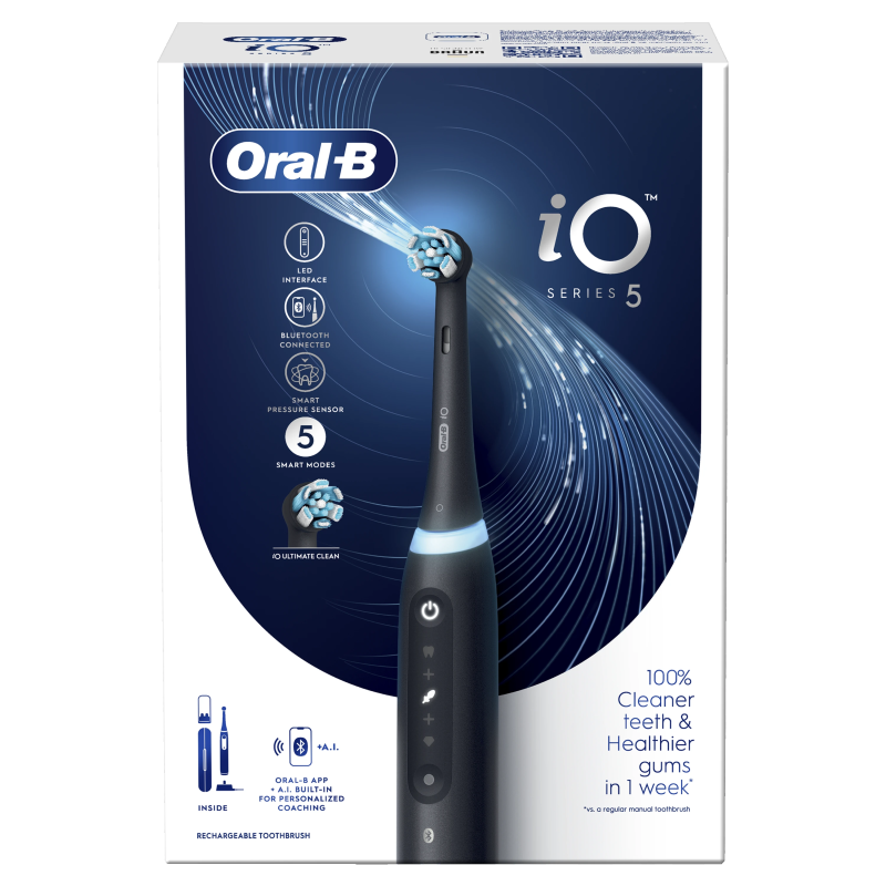 iOG5.1B6.2DK Oral-B iO5 Elektriskā Zobu Birste Matt Black