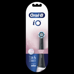 SB-4 Oral-B iO Gentle Care Black nomaināmie pieaugušo zobu birstes uzgaļi. 4 gab.
