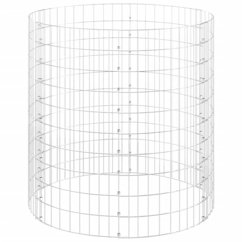 vidaXL dārza komposta nožogojums, DIA5100x100 cm, cinkots tērauds