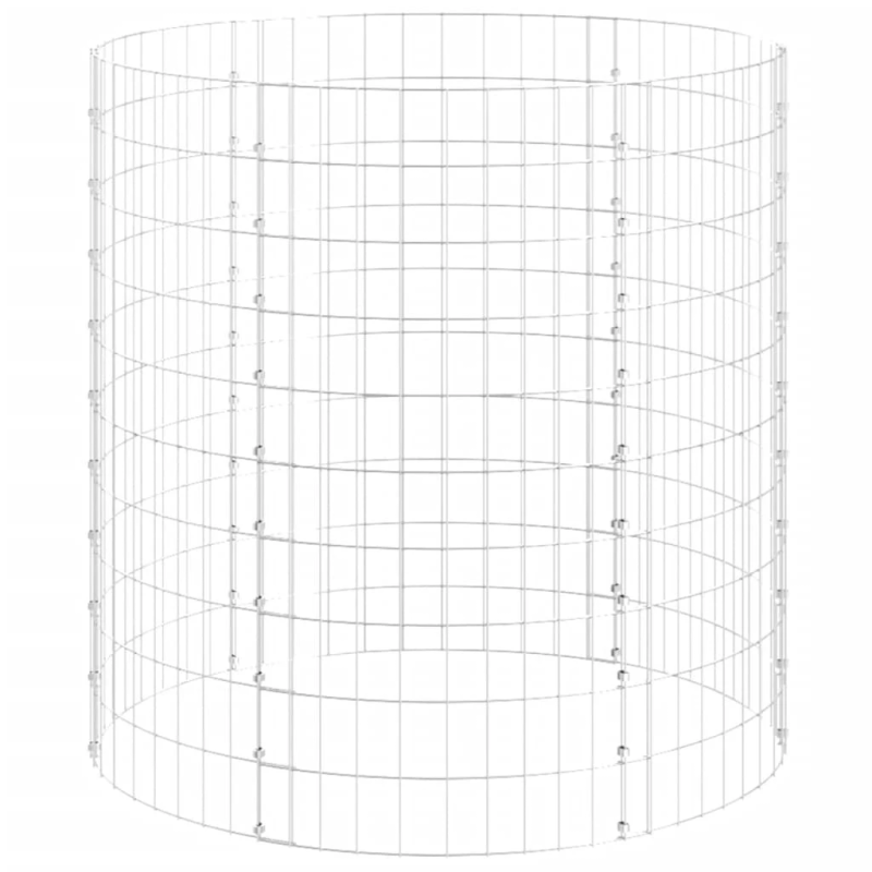 vidaXL dārza komposta nožogojums, DIA5100x100 cm, cinkots tērauds