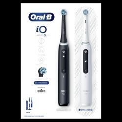 iOG5d.2J6.2K Oral-B iO5 Elektriskā Zobu Birste Duo Pack Matt Black+Quite White
