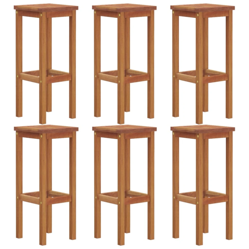 vidaXL bāra krēsli 6 gab., akācijas masīvkoks