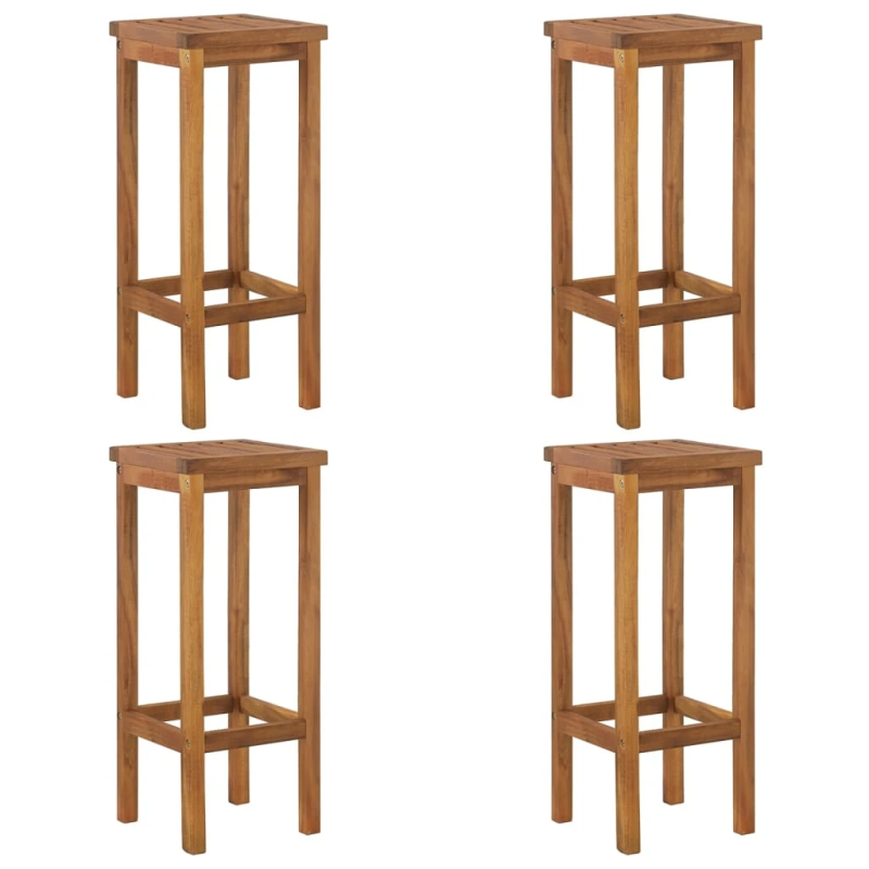 vidaXL 5-daļīgs dārza bāra mēbeļu komplekts, akācijas masīvkoks