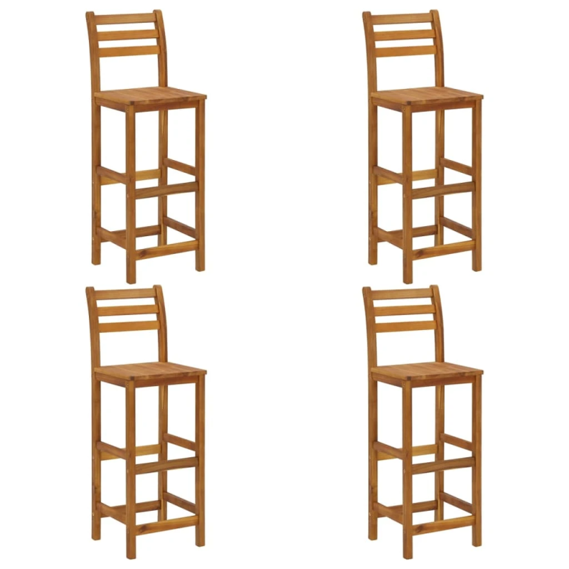 vidaXL 5-daļīgs dārza bāra mēbeļu komplekts, akācijas masīvkoks