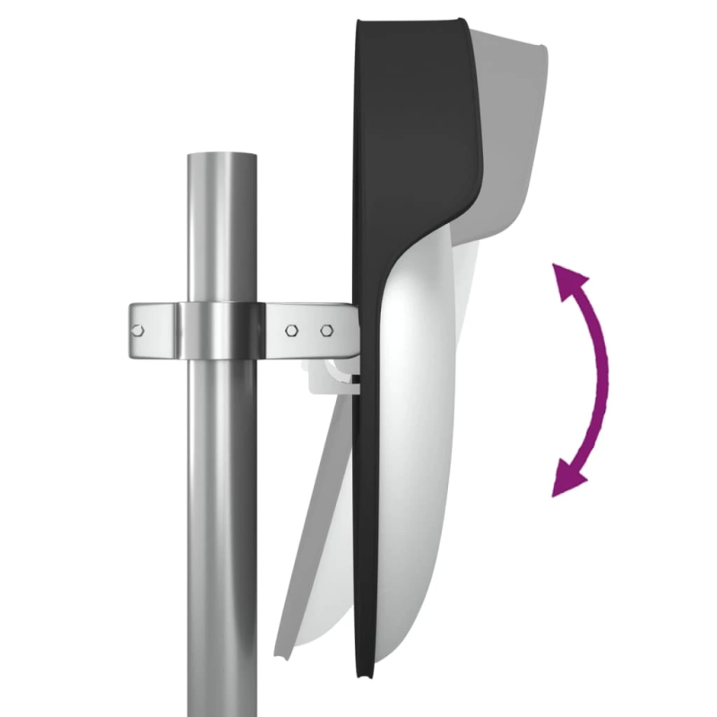 vidaXL āra izliekts satiksmes spogulis, melns, DIA45 cm, polikarbonāts