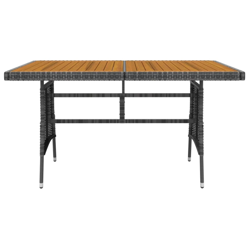 vidaXL 5-daļīgs dārza mēbeļu komplekts, pelēka PE rotangpalma