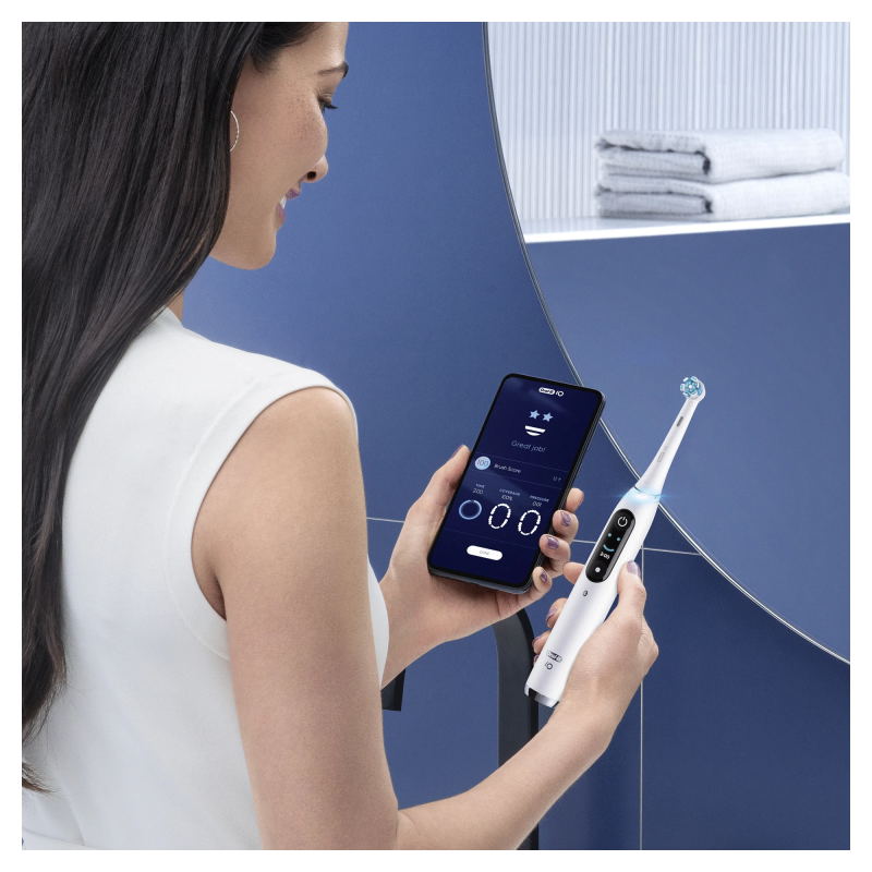 iOM9.1A1.1AD Oral-B iO9 Elektriskā Zobu Birste White Alabaster