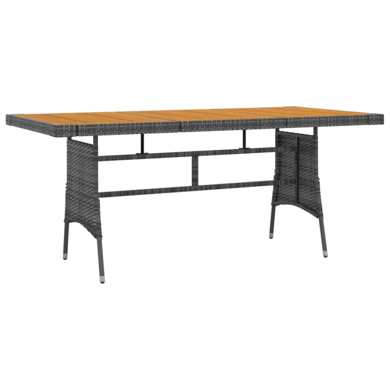 vidaXL 9-daļīgs dārza mēbeļu komplekts, pelēka PE rotangpalma