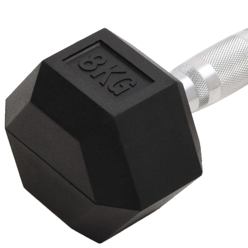 vidaXL hanteles, 2 gab., 16 kg, kopējais lējuma dzelzs