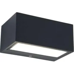 Уличный настенный светильник Lutec Clgemini 1891S, 9Вт, LED, IP54, серый цв., 7 см x 10 см