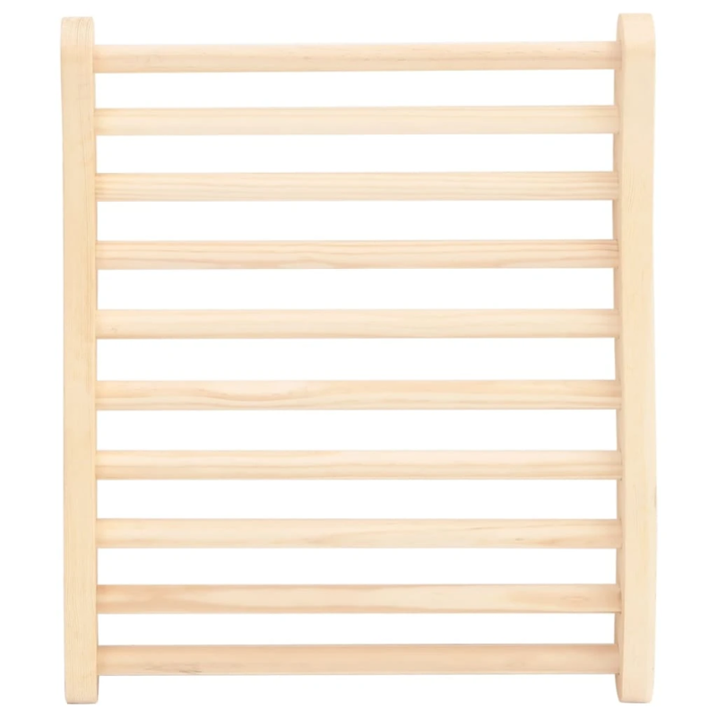 vidaXL pirts muguras balsts, S forma, priedes masīvkoks