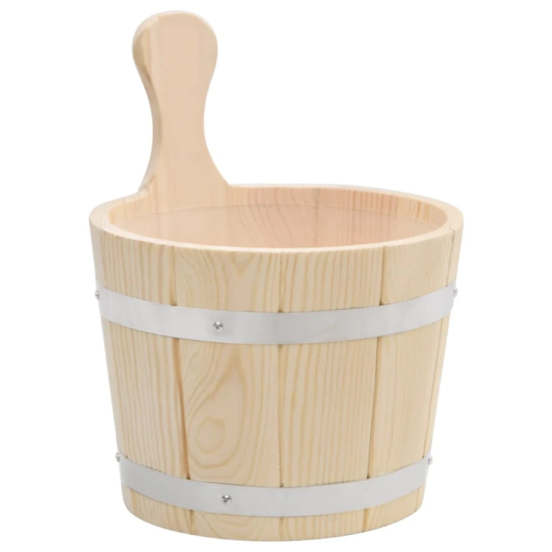 vidaXL pirts spainis un kausiņš, priedes masīvkoks