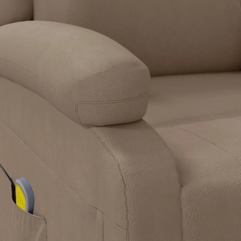 vidaXL masāžas krēsls, kapučīno krāsas mākslīgā āda