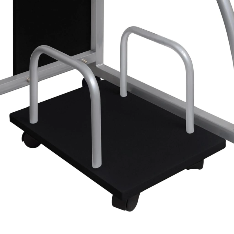 vidaXL datorgalds, melns, 110x52x88,5 cm, inženierijas koks