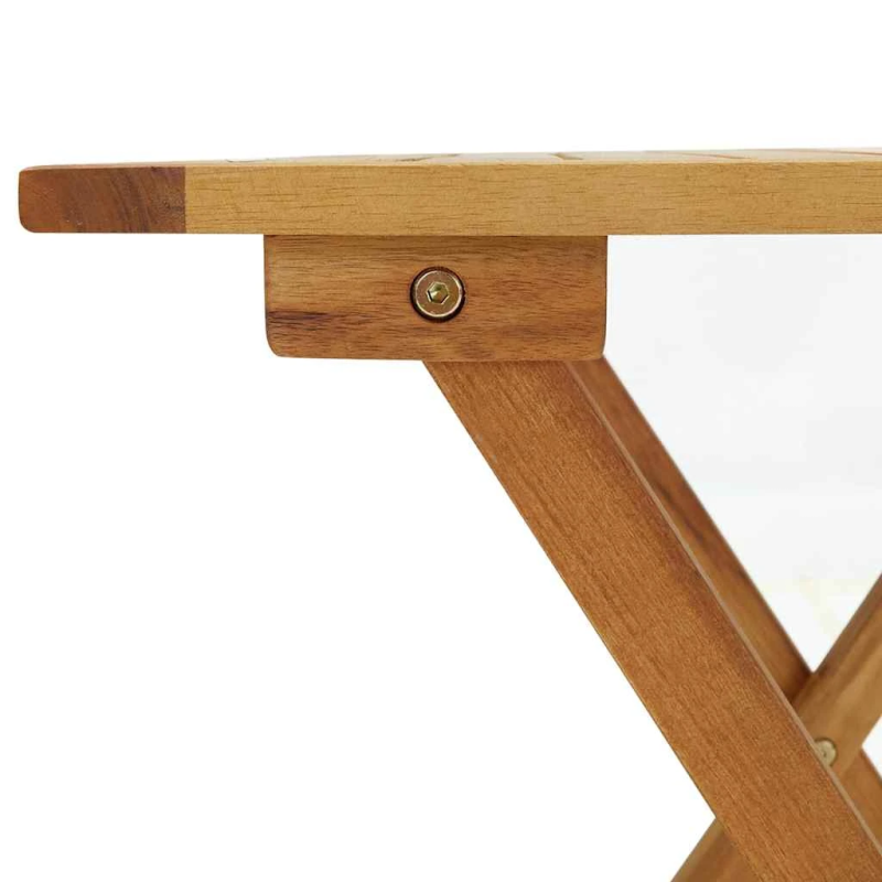 vidaXL terases krēsli ar kāju balstu un galdiņu, akācijas masīvkoks