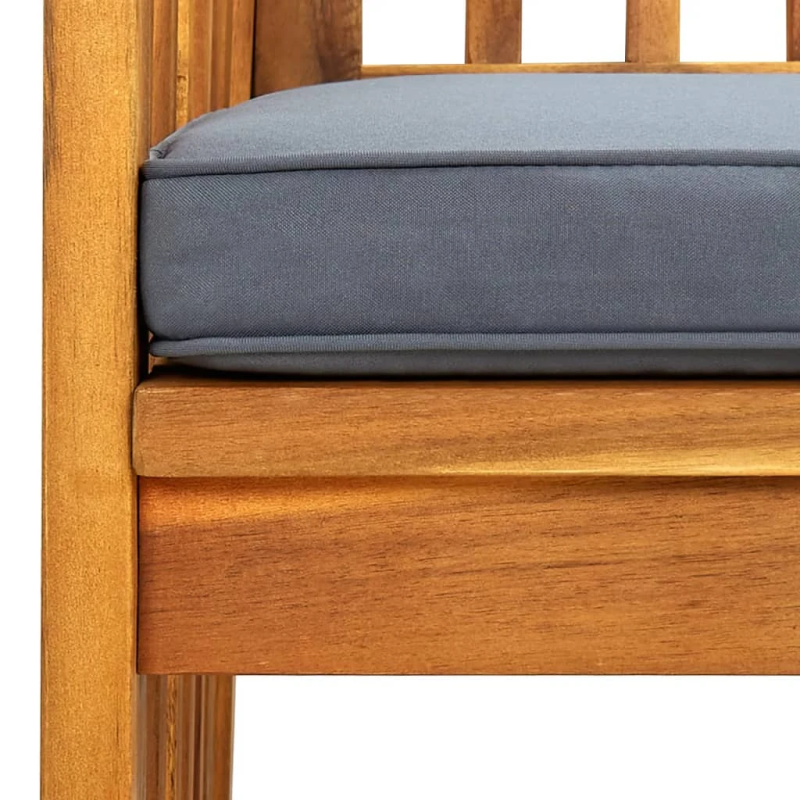 vidaXL dārza krēsli ar matračiem, 6 gab., akācijas masīvkoks