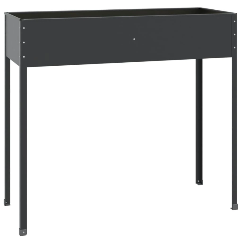 vidaXL puķu kaste, pelēka, 100,5x40,5x90 cm, cinkots tērauds