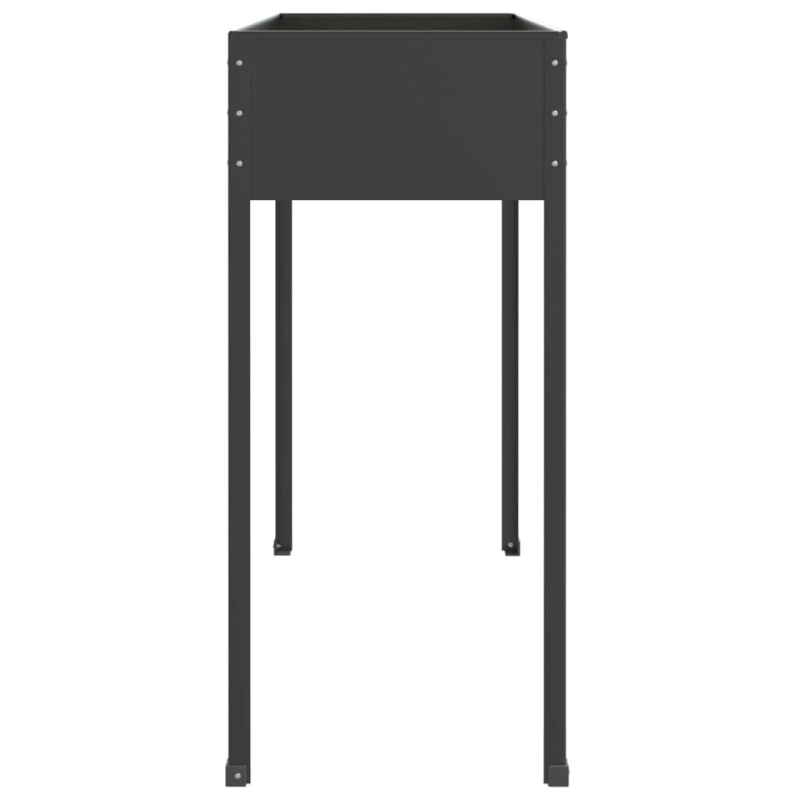 vidaXL puķu kaste, pelēka, 100,5x40,5x90 cm, cinkots tērauds