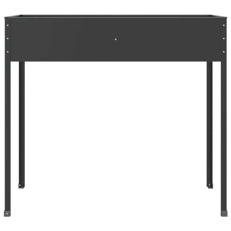 vidaXL puķu kaste, pelēka, 100,5x40,5x90 cm, cinkots tērauds