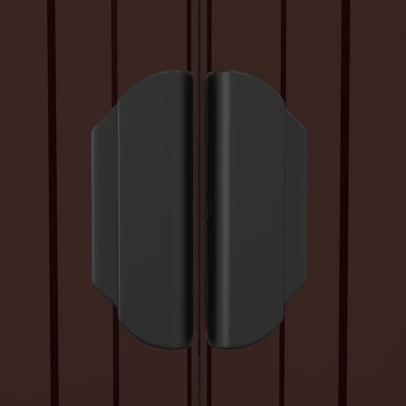 vidaXL dārza šķūnis, tumši brūns, 192x108x223 cm, cinkots tērauds