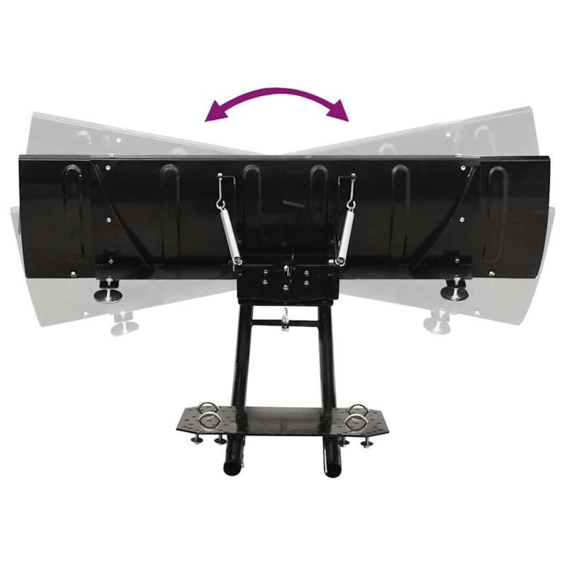 vidaXL sniega lāpsta kvadricikliem, 150x38 cm, melna