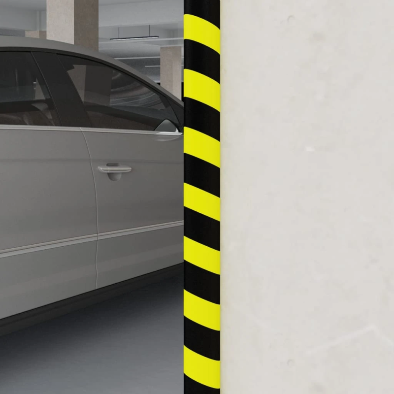 vidaXL stūru aizsargs, dzeltens un melns, 4x3x100 cm, PU