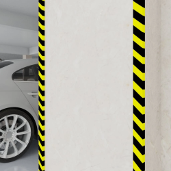 vidaXL stūru aizsargi, 2 gab., dzelteni un melni, 6x2x101,5 cm, PU