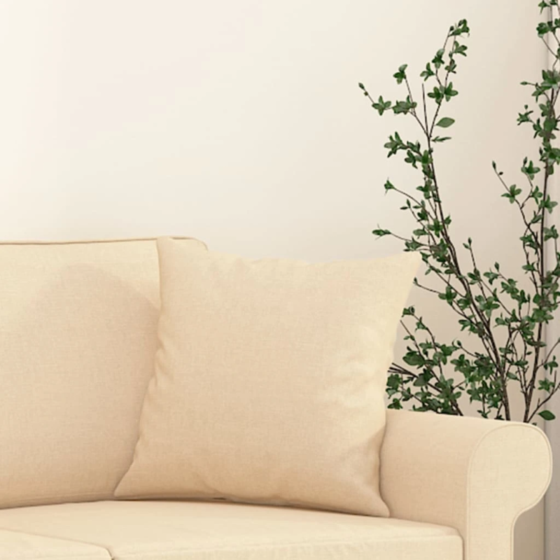 vidaXL dekoratīvi spilveni, 2 gab., krēmkrāsas, 40x40 cm, audums