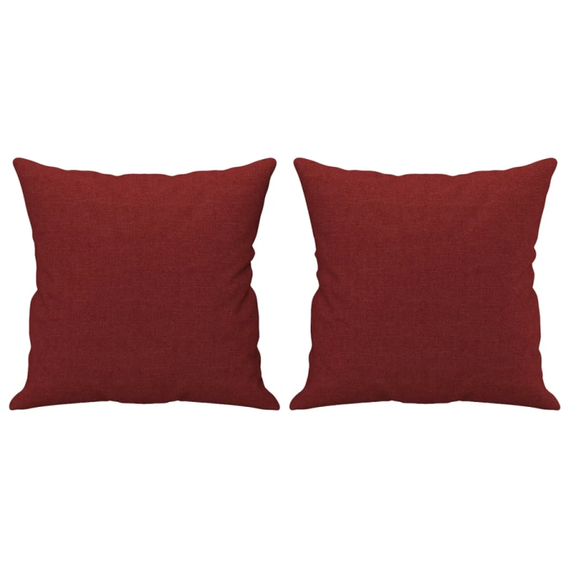 vidaXL dekoratīvi spilveni, 2 gab., 40x40 cm, vīnsarkans audums
