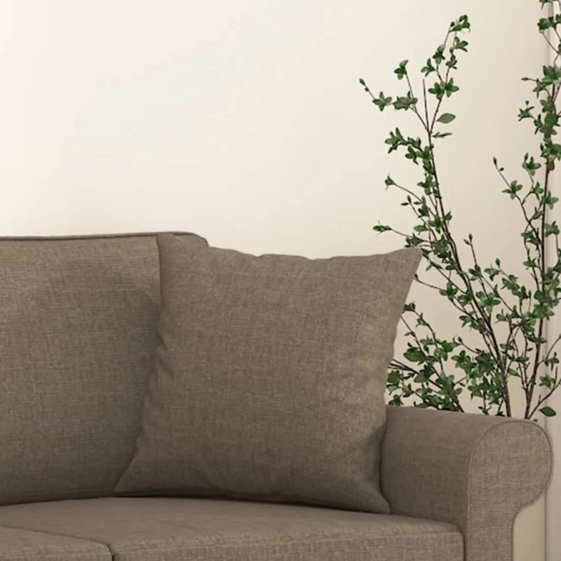 vidaXL dekoratīvi spilveni, 2 gab., 40x40 cm, pelēkbrūns audums