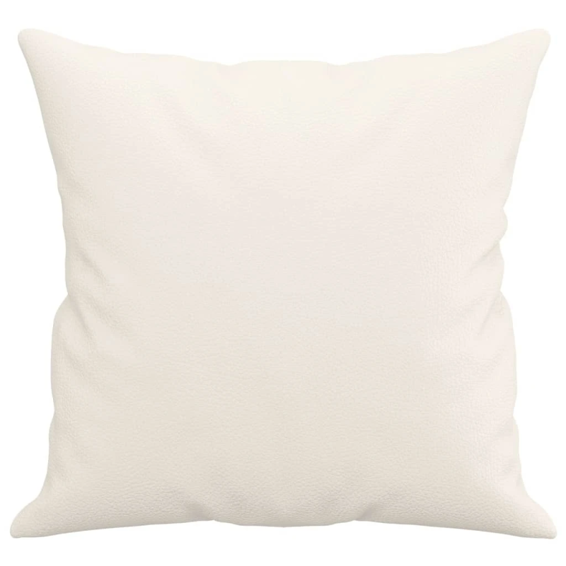 vidaXL dekoratīvi spilveni, 2 gab., 40x40 cm, krēmkrāsas mākslīgā āda