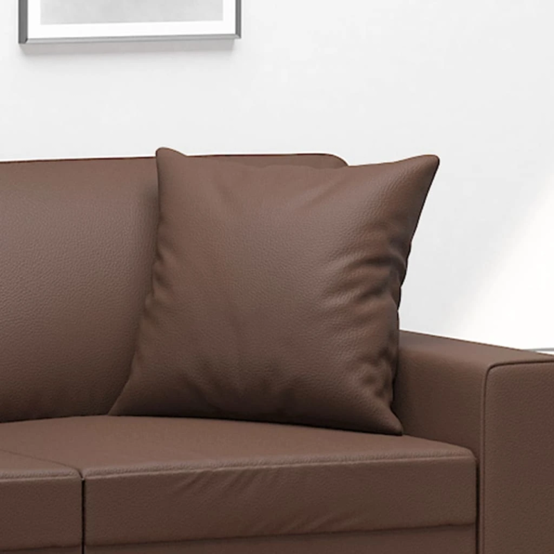 vidaXL dekoratīvi spilveni, 2 gab., 40x40 cm, brūna mākslīgā āda