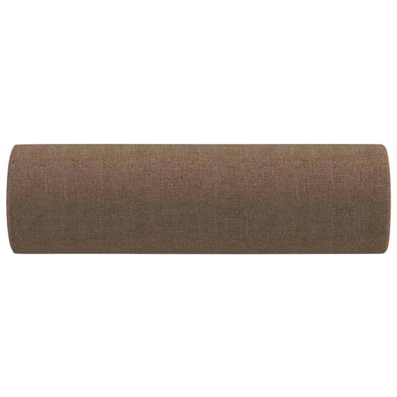 vidaXL dekoratīvi spilveni, 2 gab., DIA15x50 cm, brūns audums