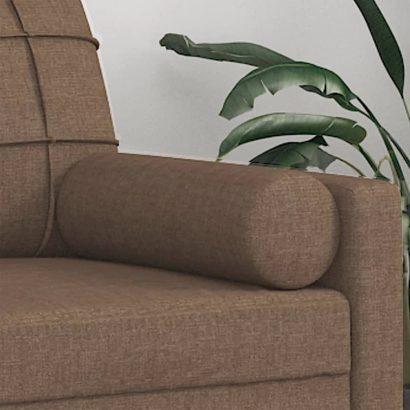 vidaXL dekoratīvi spilveni, 2 gab., DIA15x50 cm, brūns audums