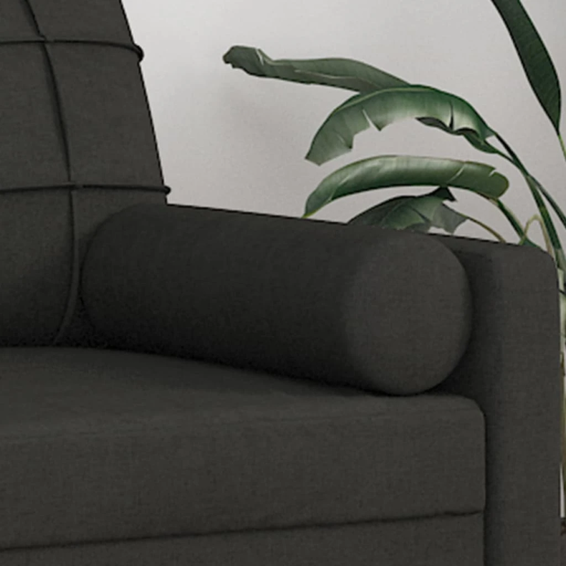 vidaXL dekoratīvi spilveni, 2 gab., melni, DIA15x50 cm, audums