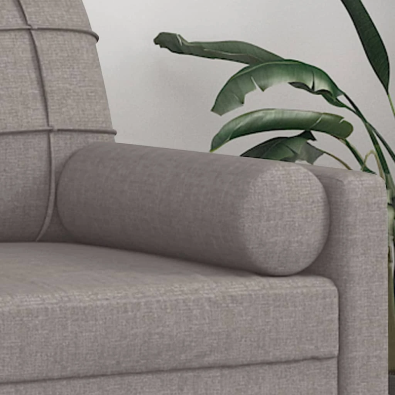 vidaXL dekoratīvi spilveni, 2 gab., pelēkbrūni, DIA15x50 cm, audums