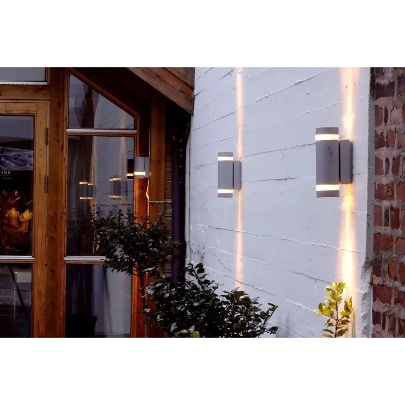 Āra sienas lampa Lutec Focus, 70W, GU10, IP44, pelēka krās., 10.9 cm x 23.5 cm