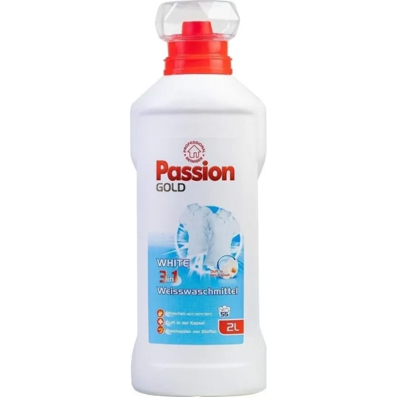 PASSION 3in1 veļas mazgāšanas želeja baltai veļai ,55, 2L