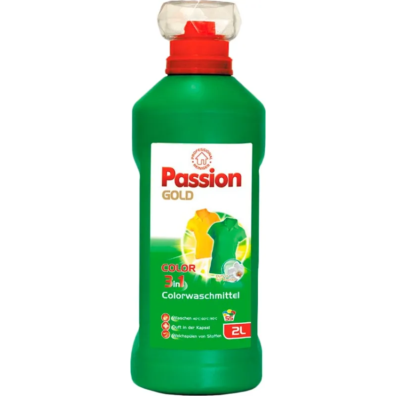 PASSION Gold veļas mazgāšanas želejai krāsainai veļai ,55, 2L