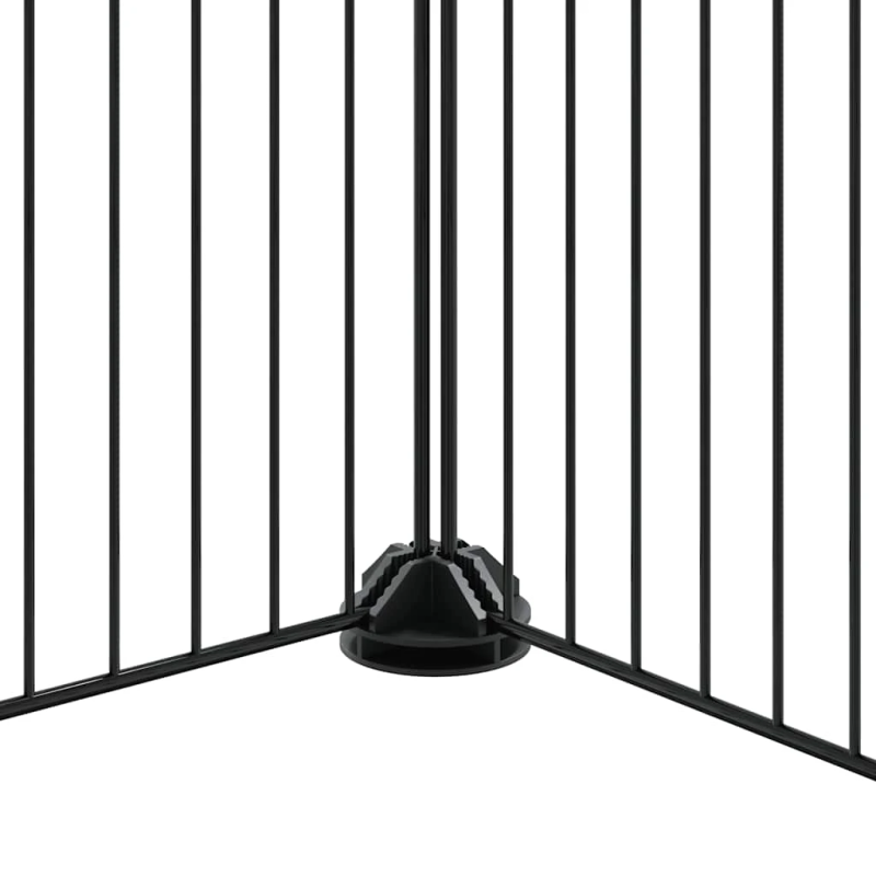 vidaXL 20 paneļu mājdzīvnieku būris ar durvīm, melns, 35x35cm, tērauds