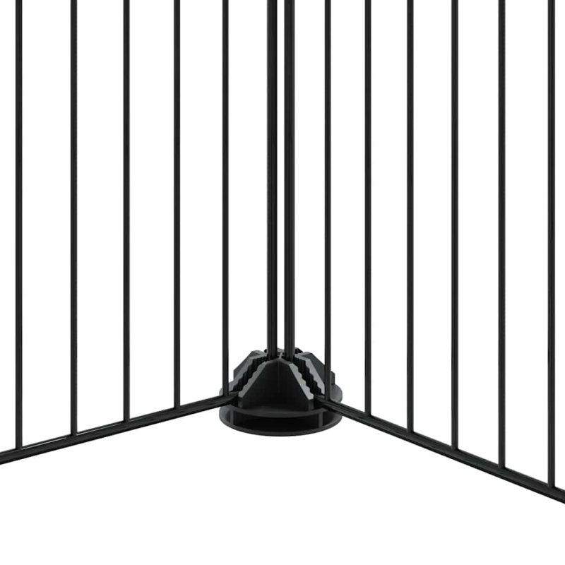 vidaXL 44 paneļu mājdzīvnieku būris ar durvīm, melns, 35x35cm, tērauds