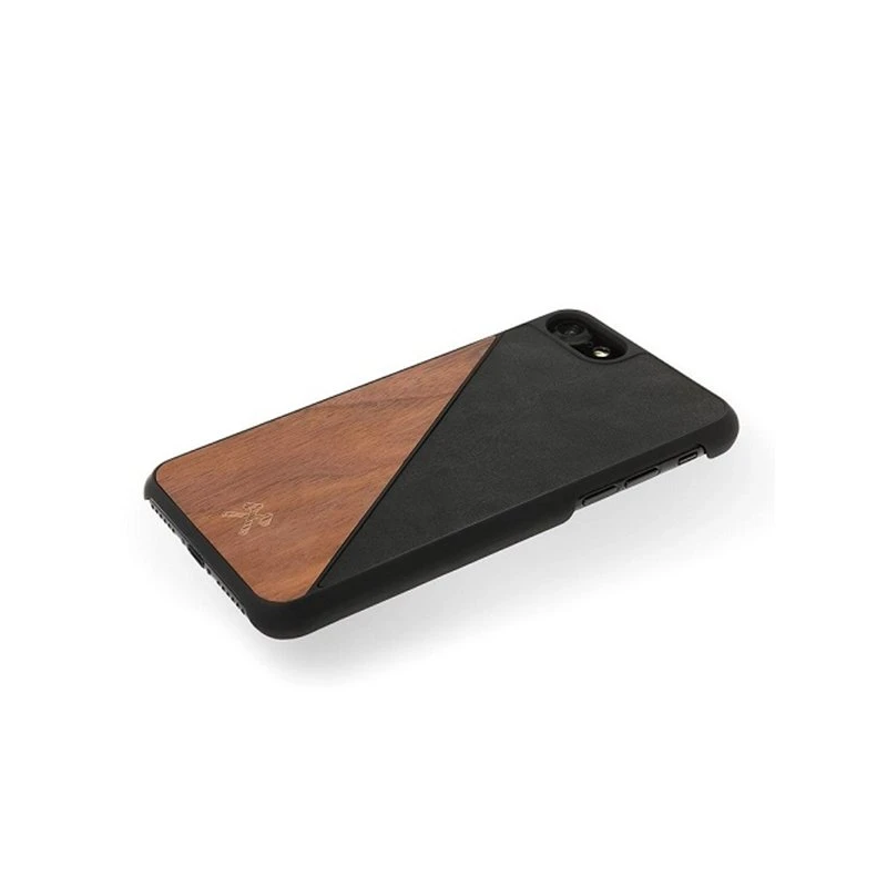 Woodcessories EcoSplit Wooden+Leather iPhone 7+ - 8+ Walnut-black eco249