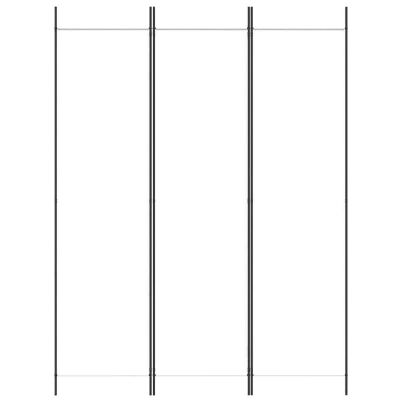 vidaXL 3-paneļu istabas aizslietnis, 150x200 cm, balts audums