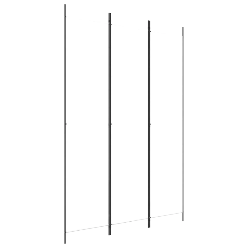 vidaXL 3-paneļu istabas aizslietnis, 150x220 cm, balts audums